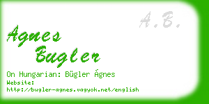 agnes bugler business card