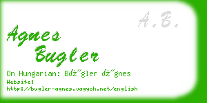 agnes bugler business card